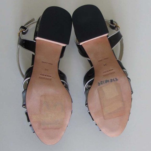 new MIU MIU patent strappy slingback sandals 36 6 - Picture 4 of 6